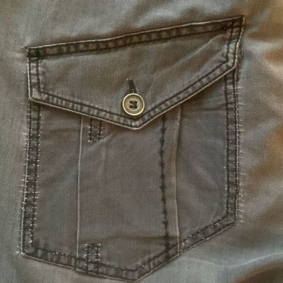 EUC Gianni Versace Jeans Pin Striped Faded Soft Black Gray Denim Jeans - Picture 15 of 17